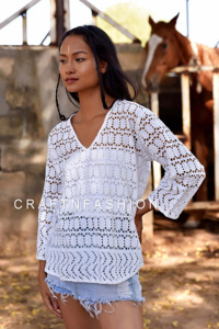 Moda bohemia, ropa de verano, blusa de mujer con bordado schiffli - Product Image 3