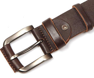 Cinturón Formal de Cuero Genuino para Hombre, Resistente, de Grano Completo, con Hebilla de Aleación - Product Image 6