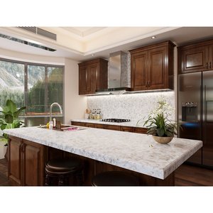 Alaska White Unionstone, composé de quartz cristallin de qualité supérieure, design moderne, application murale imperméable, grande dalle - Product Image 3