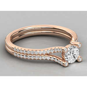 Bague pour femme en or 10 carats avec diamant solitaire cultivé en laboratoire - Product Image 2