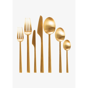 Juego de cubiertos de boda chapados en oro de acero inoxidable al por mayor elegante moderno para uso en eventos en el hogar - Product Image 1