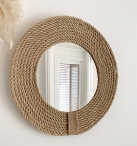 Large Rattan <strong>Mirror</strong> <strong>Frame</strong> for Stylish Wall Decor in Contemporary Homes - Product Image 4