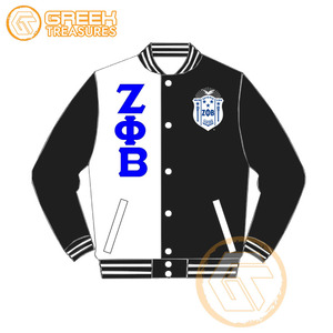 Chaqueta universitaria personalizada de Zeta Phi Beta, ropa de hermandad, alta calidad, transpirable, satén, bordado, cresta, letras, seda, para mujer - Product Image 6