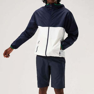 2026 New Fashion Men's Winter <b>Hooded</b> Solid Nylon/Polyester Windbreaker Tracksuit Set Breathable Quick Dry Customizable - Product Image 3