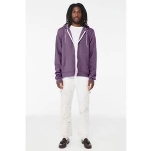 Sudadera con capucha unisex ajustada al por menor con cremallera y forro polar logotipo personalizado 60/40 mezcla de algodón y poliéster cómoda cremallera completa bordada de invierno - Product Image 4