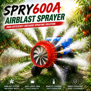 Pulvérisateur agricole SPRY600A, réservoir de 600 L, atomiseur à air comprimé, outils de jardinage, pulvérisateur pour vergers, rail réglable 840-1640 mm - Product Image 1