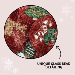 Best Table <b>Coaster</b> With Beast Design Glass <b>Beads</b> and Theme for Parties and Other Functions Decorative Tableware Pad/Mat - Product Image 5