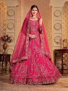 Lehenga choli ชุดเดรสแบบดั้งเดิมปักลายสไตล์ปากีสถานสำหรับผู้หญิงชุดปาร์ตี้งานแต่งงาน - Product Image 4