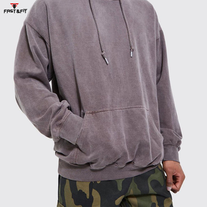 เสื้อฮู้ดผู้ชายผ้าฝ้าย100% มีน้ำหนักมากซักเป็นกรดมีฮู้ดสำหรับฤดูหนาว - Product Image 4