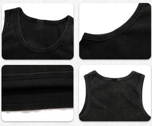 OEM personnalisé haute rue extérieur lavé débardeur hommes lavé vintage t-shirt gilet sans manches streetwear hipster débardeur - Product Image 6