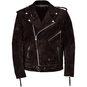 New Style Winter Warm Thick <b>Sheepskin</b> Leather Turn Over Collar Slim Fit Size Custom Made Front Pocket Zipper Leather <b>Jacket</b> - Product Image 5