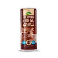 Boisson Protéinée Chocolat en Canette 250 ml, 10g de Protéines par Portion pour un Gain d'Énergie, Jus de Fruits et Légumes