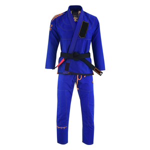 Premium niños y adultos Kimono Gi azul brasileño Jiu Jitsu ligero duradero y elegante uniforme de entrenamiento con cinturón blanco - Product Image 1