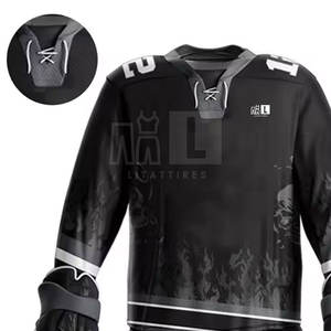 Uniforme de hockey sur glace respirant nouveau design la plus vendue uniforme de hockey sur glace de couleur unie au prix de gros - Product Image 6