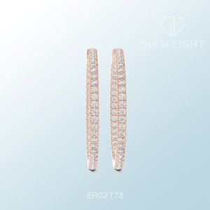 Boucles d'oreilles rondes certifiées pour un usage quotidien et pour les occasions spéciales, design élégant de bijoux pour mariage, fête, mode - Product Image 1