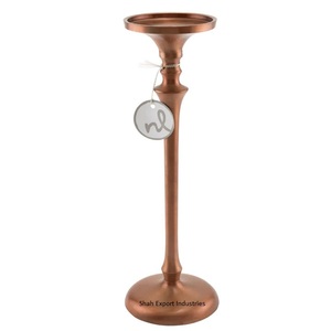 Bougeoir pilier en métal le plus vendu cuivre fini pour la maison événements de noël décoration bougie pilier support - Product Image 3