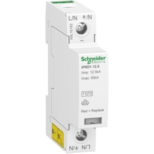 Dispositivo di Protezione da Sovratensioni Schneider Electric A9L16182 Acti9 IPRD1 12.5r TVS (SPD) 1P 230V, Scaricatore di Sovratensione Modulare Remoto - Product Image 1