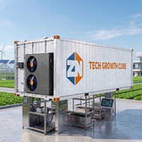 Grande Ferme Modulaire Conteneurisée Climatisée avec Système de Culture Hydroponique LED à Spectre Complet et Culture Agricole Multi-Span