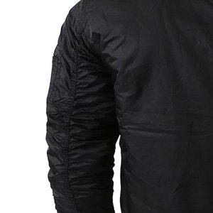 Men's Customize Black Bomber Jacket Softshell Waterproof Nylon Bomber Jacket Outdoor <b>Camping</b> Bomber Soft Jacket for Men - Product Image 4
