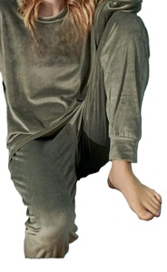 ชุดนอนผ้าฝ้ายระบายอากาศผ้าซาตินถัก2ชิ้นสำหรับใส่ในบ้านดีไซน์เนอร์สำหรับฤดูร้อนและฤดูใบไม้ผลิ - Product Image 3