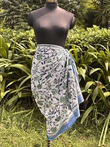 Sarongs indiens faits à la main en voile de coton 100% léger et doux, imprimés à la main, couvre-vêtements de plage, paréos, motifs de fruits, lots en gros - Product Image 4