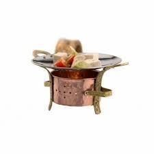 Cobre puro de calidad superior Angithi/Sigdi/Sigri manijas de latón soporte Calefacción de Gas marrón claro calentador de alimentos para restaurante de Hotel - Product Image 4