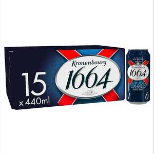 Vente en gros de bière Kronenbourg de qualité supérieure / Bière Lager / Bière Blanche 1664 de couleur claire en vrac, en fût, en boîte, à vendre - Product Image 1