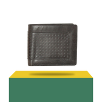 Dompet Pria Mewah Premium Kulit Asli Tahan Air dengan Lapisan Katun, Penutup Terbuka, Bordir, dan Hiasan Rantai