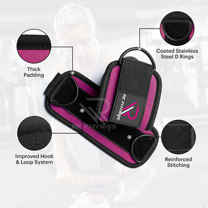 Home Gym Leather Glute Workouts Kickbacks Cuff Attachment <b>Ankle</b> Strap Cable Machine Resistance Bands Hip Abductors - Product Image 5