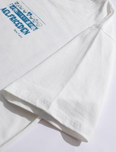 Streetwear T-shirt décontracté 100% coton solide motif avant Logo coupe ample tissu tricoté - Product Image 5