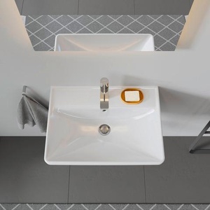 Lavabo DU D-Neo 600mm Blanco con Desagüe, Lavabo para Baño - Product Image 4