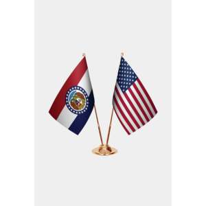 Missouri et États-Unis Ensemble de drapeaux de bureau - Product Image 2