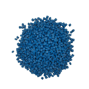 Vente en gros de matières premières, granulés de plastique HDPE vierges de couleur bleue pure, provenant d'un fournisseur de premier plan - Product Image 1