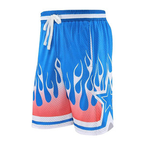 Mens Gym Streetwear High Street taille élastique tricoté toile respirant séchage rapide 5 pouces maille sport basket-ball course personnalisé - Product Image 3
