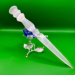 Vente en gros 10 pouces fabriqués à la main poli Feng Shui sélénite cristal baguette grand Reiki Chakra équilibrage outil d'énergie spirituelle - Product Image 6