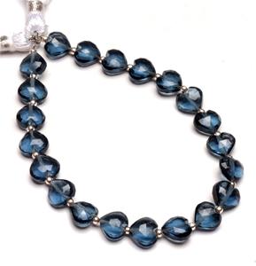 Wholesale Hydro Quartz Stone Beads London <b>Blue</b> <b>Topaz</b> Heart Design for DIY Jewelry Making <b>Bracelet</b> Necklace Handmade Jewelry - Product Image 6