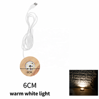 Lampes décoratives de bureau en bois, base de lampe de nuit, lampe LED USB RGB, support d'affichage, porte-lampes, ornement artistique