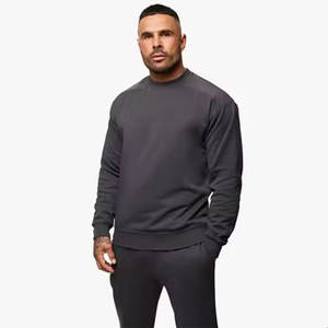 Sudadera de invierno de peso pesado Vintage Unisex, sudadera de estilo callejero con técnica bordada de patrón sólido de alta calidad para hombres - Product Image 6