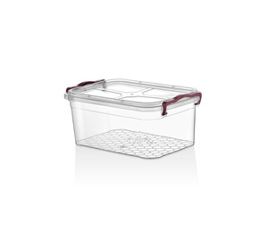 Contenedor de Almacenamiento de Alimentos Transparente con Cierre de Seguridad de 10L para Cocina y Baño - Product Image 1