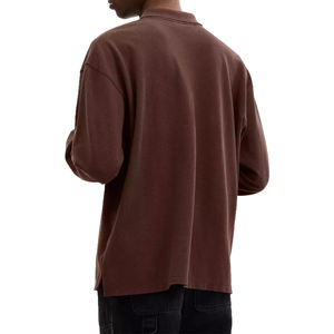 Pull 100% coton personnalisé pour hommes, sweat polo ample et décontracté pour hommes, sweat à capuche unisexe, sweatshirts chauds en coton polaire, chemises pour hommes - Product Image 3