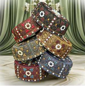 Chapeau Kufi afghan de qualité supérieure en gros, chapeau islamique traditionnel brodé dans divers styles, commandes en gros pour accessoires vestimentaires - Product Image 3