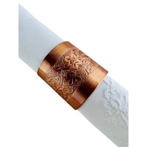 Rond de serviette de forme ronde en argent antique de qualité supérieure pour la maison et le restaurant porte-serviettes de table - Product Image 2