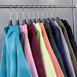 Personalizado 360g de alta calidad agujero rasgado Streetwear Vintage hombres desgastado sol desteñido ácido lavado Sudadera con capucha sudaderas con capucha para hombres - Product Image 2