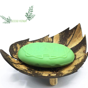 Venta caliente 2025 Bandeja de soporte de jabonera de cáscara de coco natural con alta calidad y buen precio para usar en casa, hotel, Resort - Product Image 1