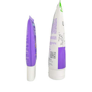 บรรจุภัณฑ์กันแดด Phuc Nguyen เวียดนาม หลอดครีมกันแดด PE 50 มล. รูปทรงไข่ ฝาเกลียว พิมพ์ออฟเซ็ตแบบมันเงา ปั๊มร้อน - Product Image 4