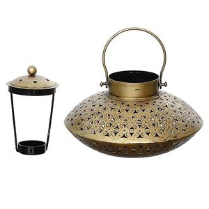 Fer Antique Degchi Style Dhoop Holder et Candle Light Idéal pour la décoration de la maison Diwali Décoration et Pooja Temple Room - Product Image 3
