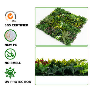 Pq96 Ruopei panneau mural d'herbe fournisseur en gros toile de fond de verdure 1*1m panneau mural vert artificiel mixte pour la décoration intérieure - Product Image 4