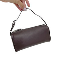 Sac à bandoulière mini en cuir véritable tendance pour femme, style vintage, avec fermeture éclair, portable, en toile, prix de gros usine