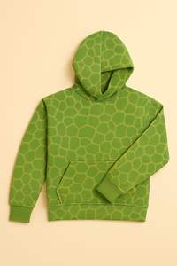 Sweat à capuche imprimé vert unisexe décontracté avec motif géométrique Pull en polaire chaud Streetwear Fashion for Autumn - Product Image 5