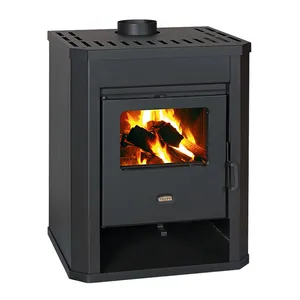 Best Heating Efficiency 15.9 kW Room Heating Output Modern Design Freestanding Wood Burning Fireplaces for Hotel Villa